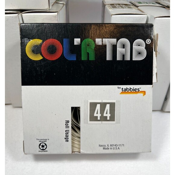 Tabbies Original COL'R'TAB 11000 Series Numeric Labels 9 lot 1"H x1 1/2"W BUNDLE - Picture 7 of 11